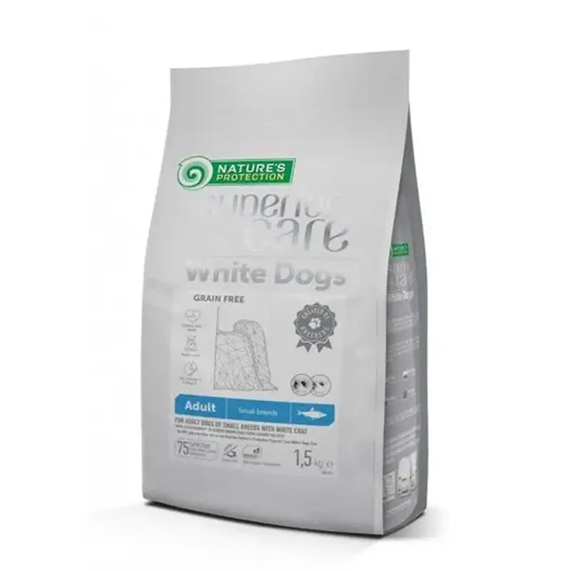 Natures Protection Sc White Dog Adultos Pequeno Sem Grãos Arenque 1,5Kg