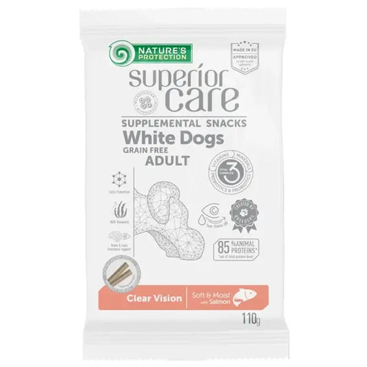 Natures Protection Sc White Dog Snack Vision Salmão Sem Grãos 110Gr