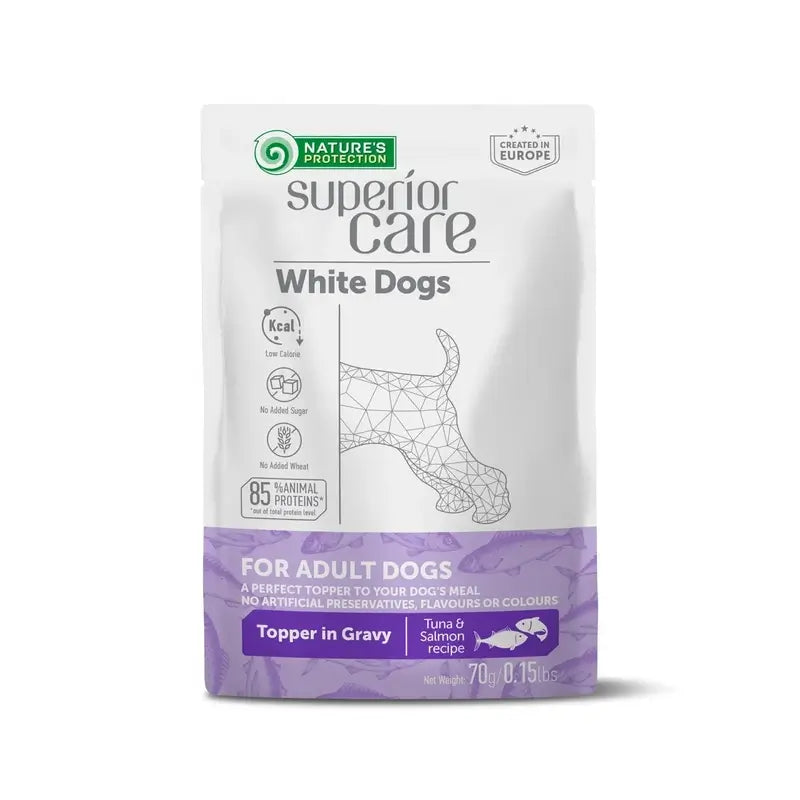 Natures Protection Sc White Dogs Adult All Breed Atum e Sal. 24X70Gr