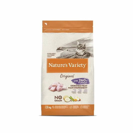 Nature'S Variety Feline Adult Original Esterilizado Pavo 1,25Kg, pienso para gatos