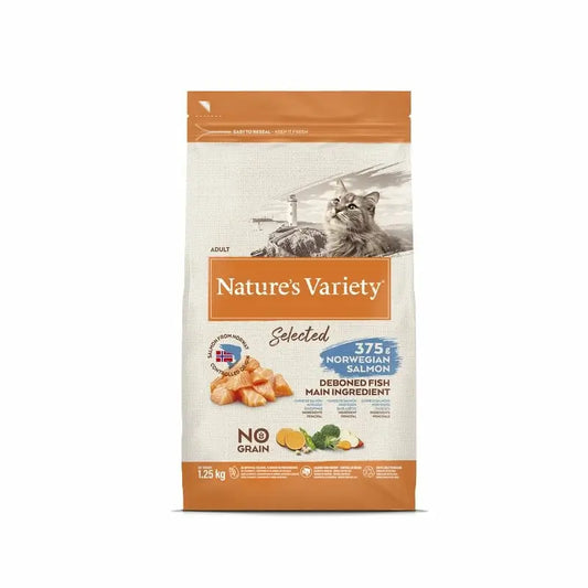 Nature'S Variety Feline Adult Selected Salmon Noruego 1,25Kg, pienso para gatos