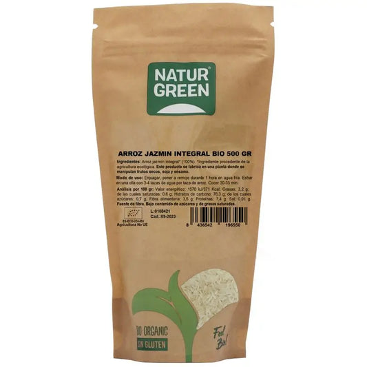 Naturgreen Arroz de jasmim castanho biológico, 500 g