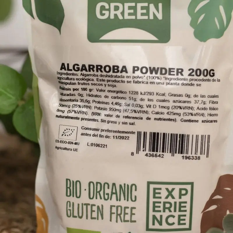 Naturgreen Experience Alfarroba em Pó Bio Sem Glúten, 200 g