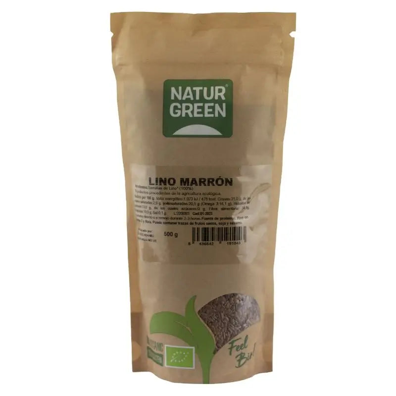 Naturgreen Linhaça castanha biológica, 500 g