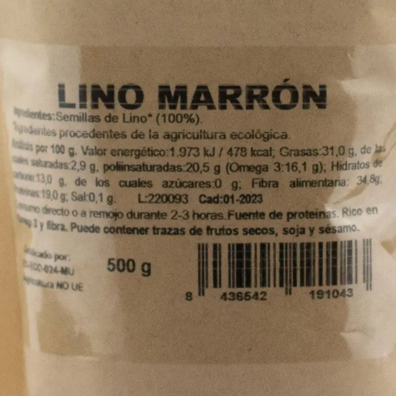 Naturgreen Linhaça castanha biológica, 500 g