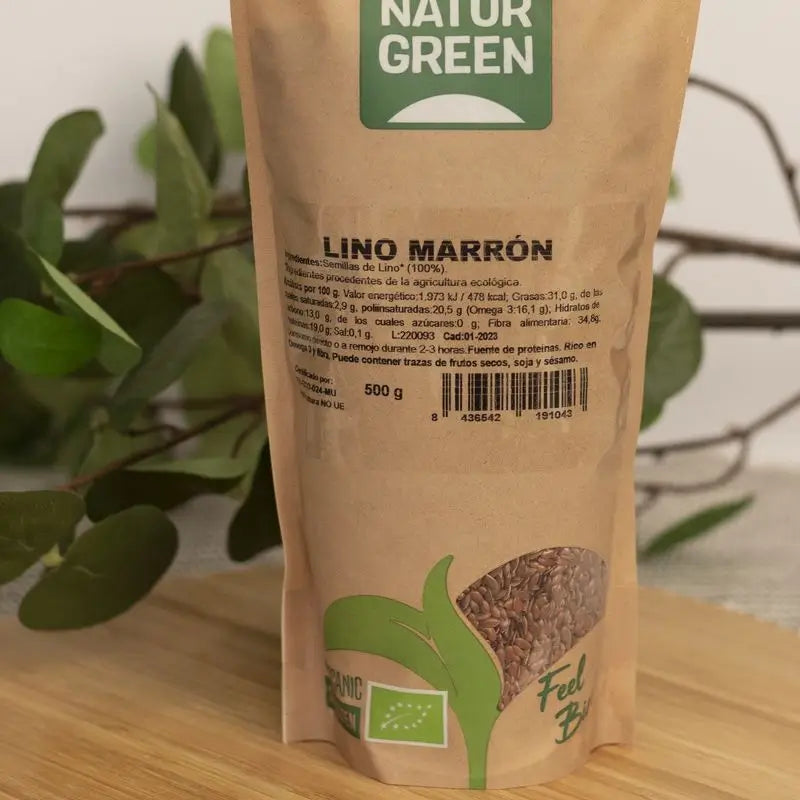 Naturgreen Linhaça castanha biológica, 500 g