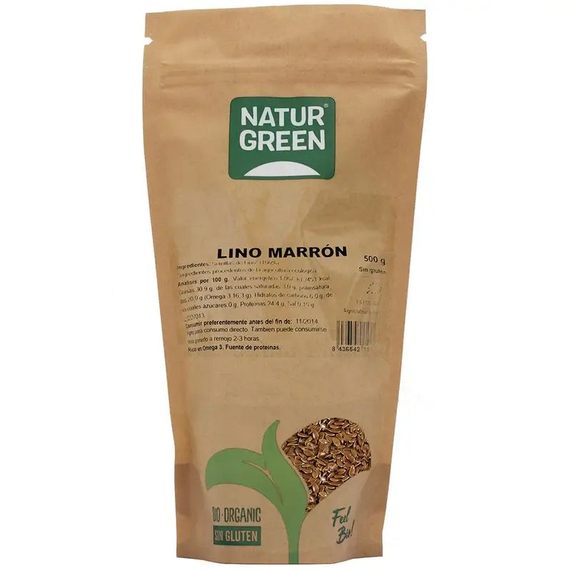 Naturgreen Linhaça castanha biológica, 500 g