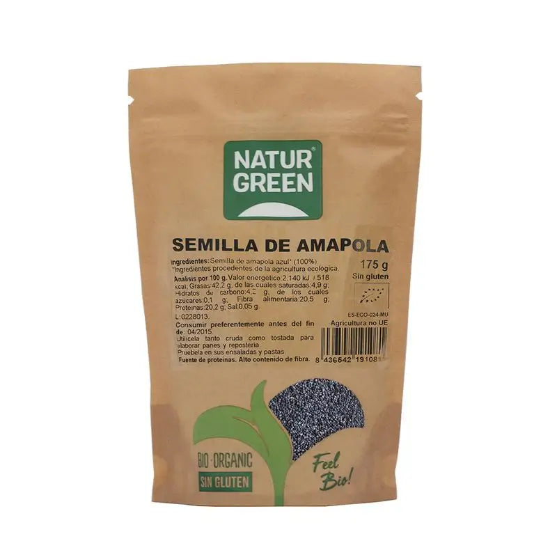 Naturgreen Sementes de Papoila Bio, 175 g