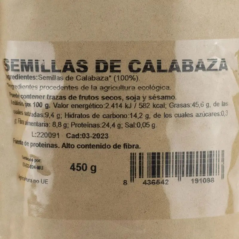 Sementes de Abóbora Biológicas Naturgreen, 450 g