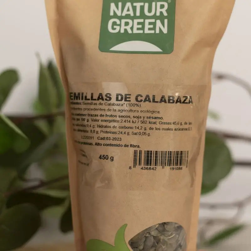 Sementes de Abóbora Biológicas Naturgreen, 450 g