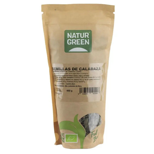 Sementes de Abóbora Biológicas Naturgreen, 450 g