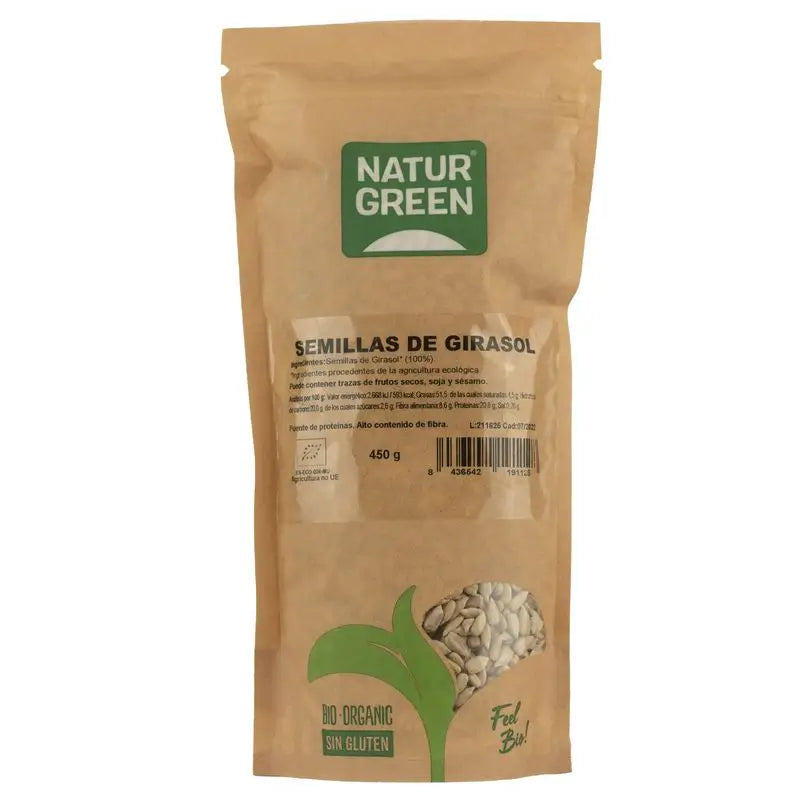 Naturgreen Sementes de Girassol Biológicas, 450 g