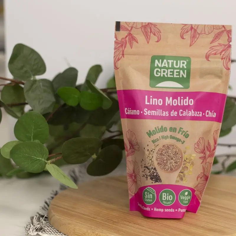 Naturgreen Sementes Biológicas de Linho, Cânhamo, Abóbora e Chia, 225 g