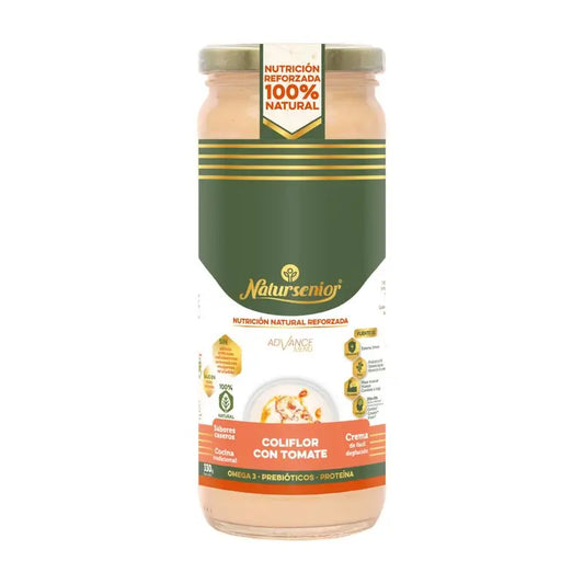 Natursenior Adulto Creme de Legumes com Couve-Flor e Tomate Fumado com Omega 3 Dha, Prebióticos e Proteína. , 255 gr