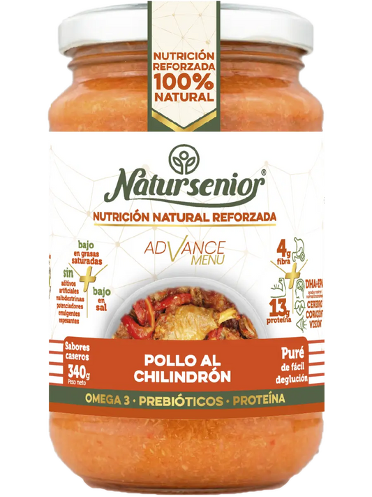 Natursenior Adultos Puré de Frango com Omega 3 Dha+Epa, Prebióticos e Proteínas. , 340 gr