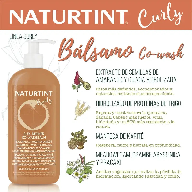 Bálsamo Natural Naturtint Co-Wash Curly 330Ml