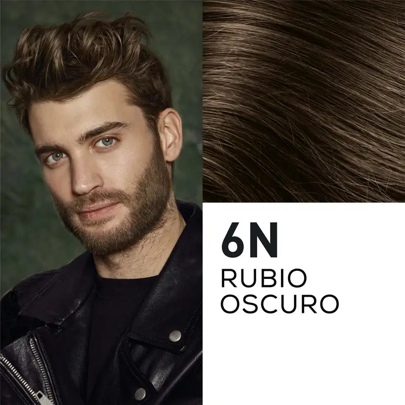 Naturtint Men Coloração permanente do cabelo e da barba para homem, sem amoníaco 6N - Louro escuro