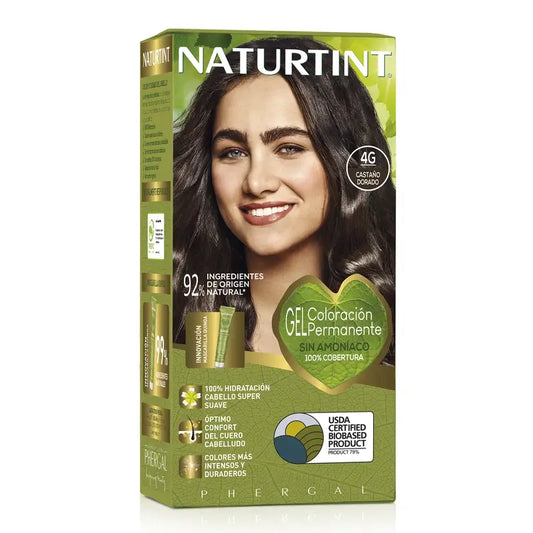 Naturtint Coloração Permanente Sem Amoníaco 4G - Castanho Dourado