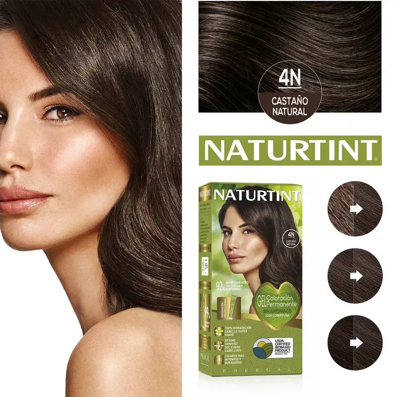 Naturtint Coloração Permanente Sem Amoníaco 4N - Castanho Natural