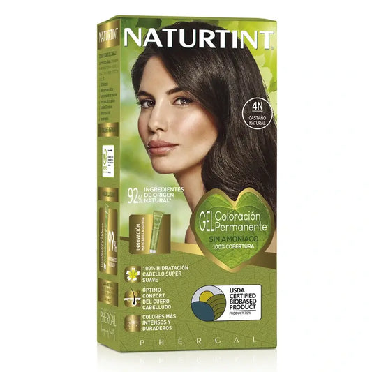 Naturtint Coloração Permanente Sem Amoníaco 4N - Castanho Natural