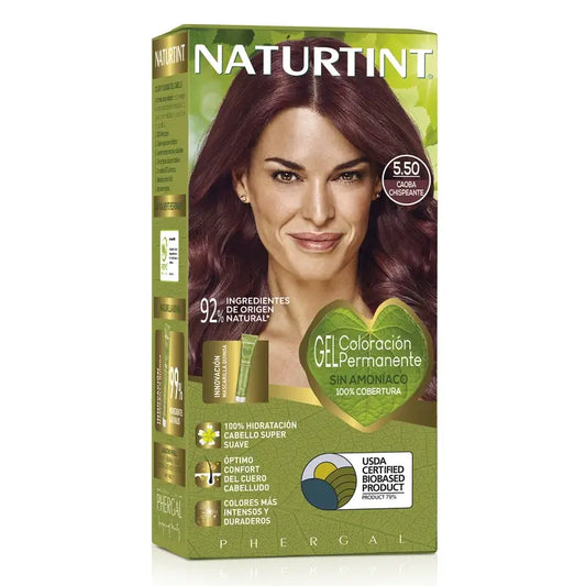 Naturtint Coloração Permanente Coloração Permanente Sem Amoníaco 5.50 - Mogno Cintilante