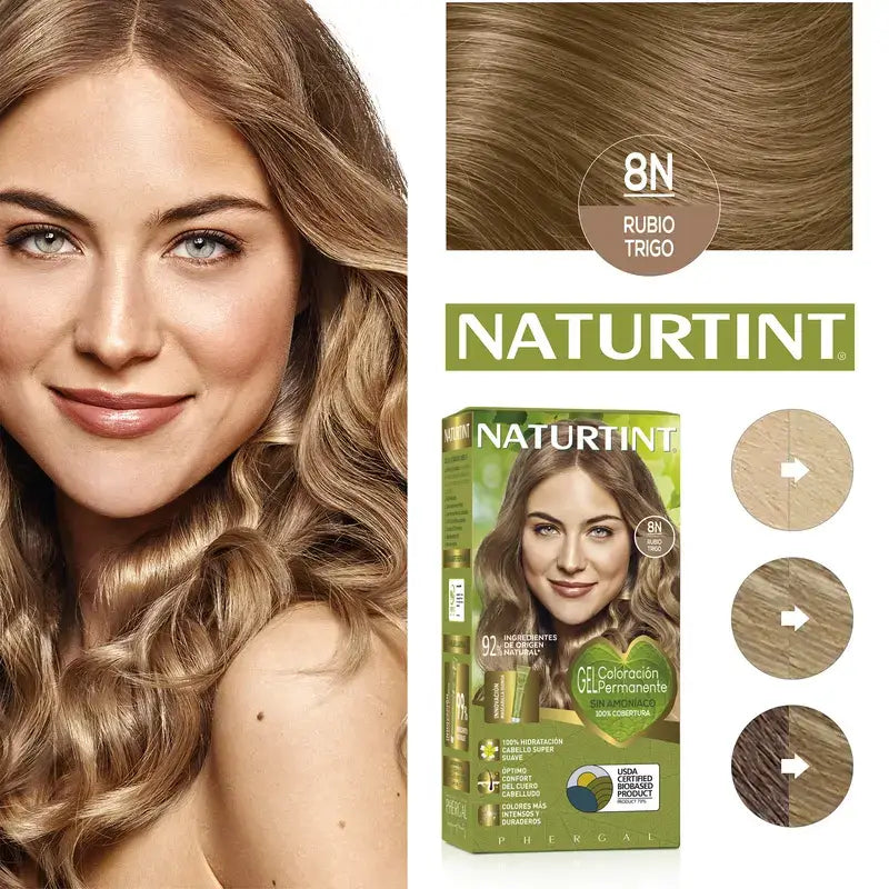 Naturtint Coloração Permanente Coloração Permanente Sem Amoníaco 8N - Louro Trigo