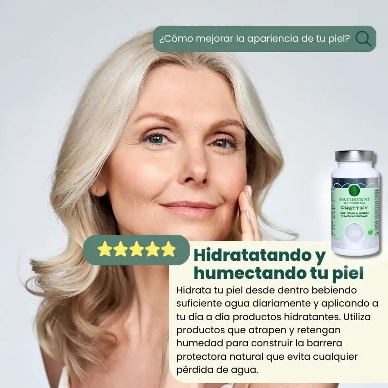 Naturvent Antirrugas Prettify, 60 cápsulas