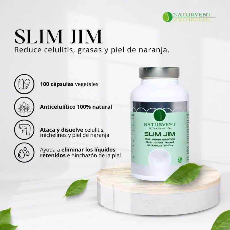 Naturvent Anti-Cellulite Slim Jim, 100 cápsulas