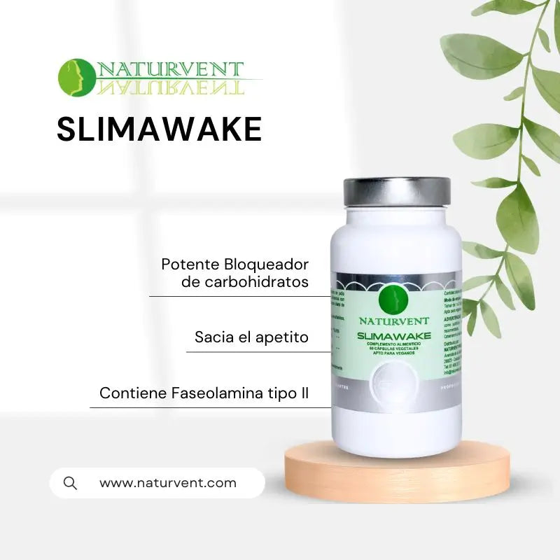 Naturvent Slimawake Bloqueador de Hidratos de Carbono, 60 cápsulas