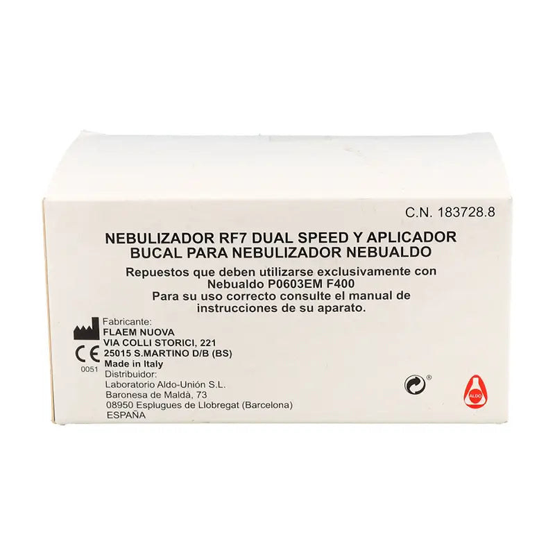 Nebualdo Nebulizador Rf7 Velocidade dupla + Aplicador bucal