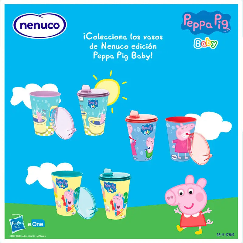 Nenuco Agua de Colonia Peppa Pig Fragancia Original, 240 ml + vaso Peppa Pig de regalo