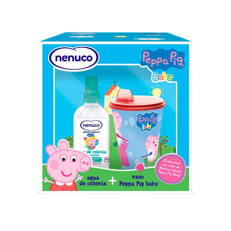 Nenuco Agua de Colonia Peppa Pig Fragancia Original, 240 ml + vaso Peppa Pig de regalo