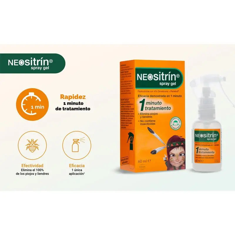 NEOsitrin® Anti-piolhos Gel Líquido Spray 60 ml