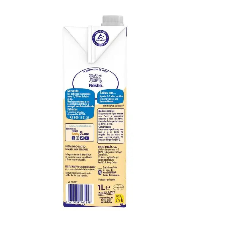 Cereais de Crescimento Junior Nestlé 3 Anos, 1L