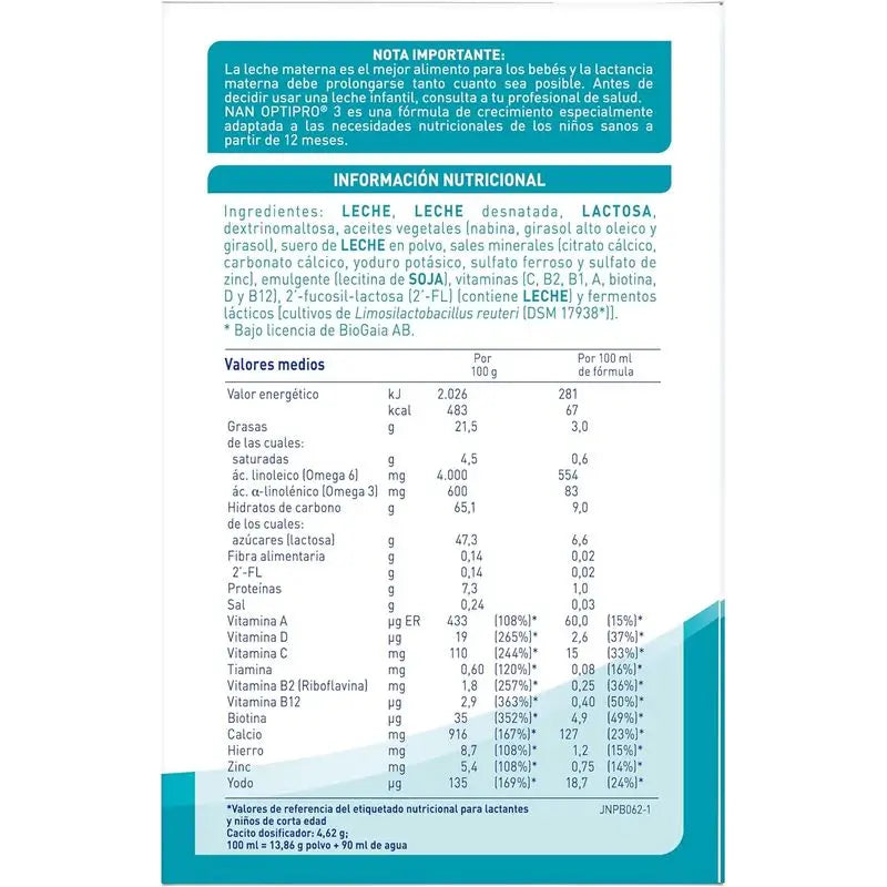 Leite para Crescimento Nestlé Nan Optipro 3, 1200g