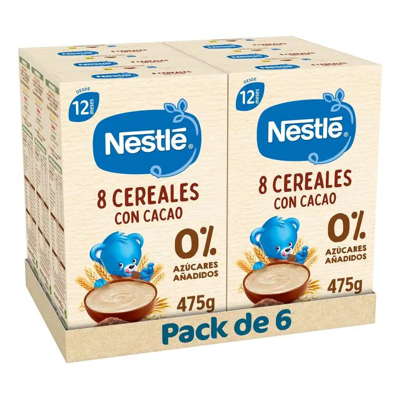 Nestlé 6-Pack 6 papas 8 cereais com cacau , 475g