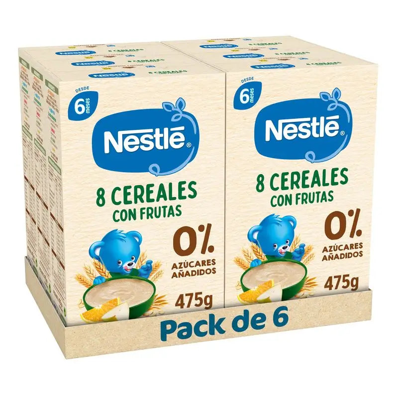 Nestlé 6-Pack 6 papas 8 cereais com fruta , 475g