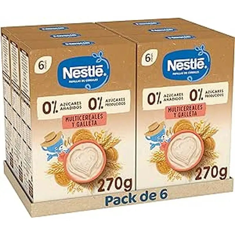 NESTLÉ 6-Pack Multigrain Selection 0% Biscoito para Alimentos Secos, 270g