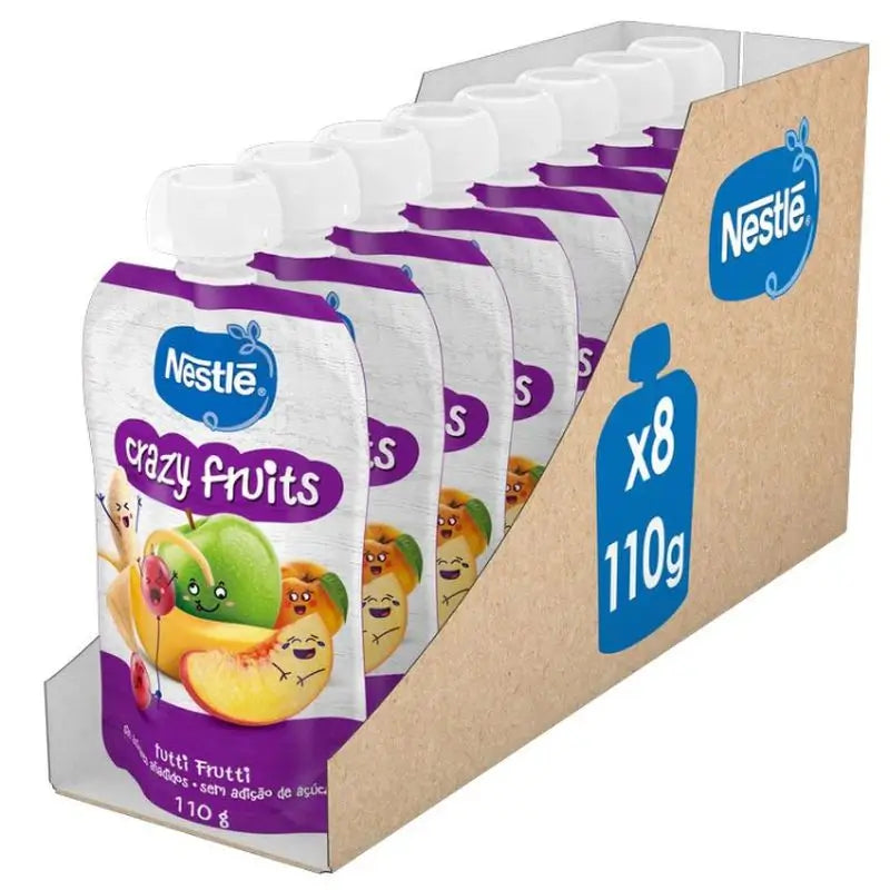 NESTLÉ Pack Sachê de Purê de Frutas Malucas , 110g x 8 unidades