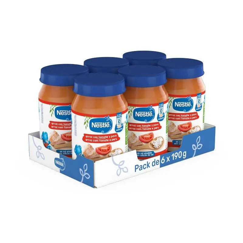 NESTLÉ Pack Bolinhos de Arroz & Tomate & Peru , 190g x 6 unidades