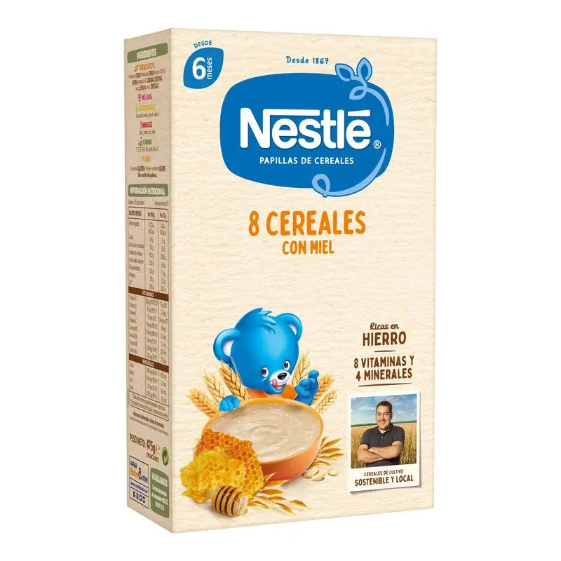 Alimento para Bebés Nestlé 8 Cereais com Mel , 475g