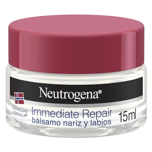 Neutrogena, Bálsamo para o Nariz e Lábios, Fórmula Norueguesa, Creme Hidratante e Reparador, Absorção Rápida, 15 ml