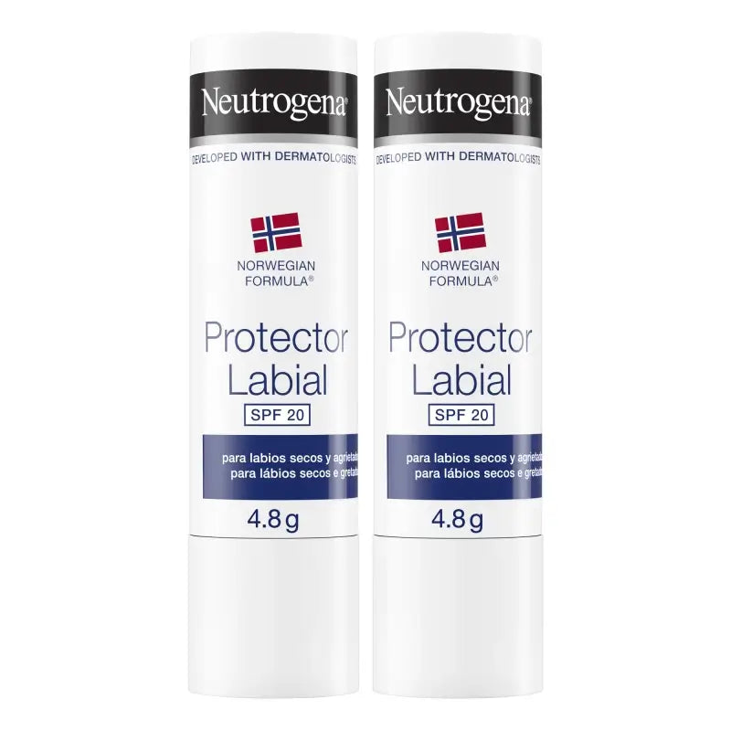 Neutrogena Norwegian Formula Protetor Labial Spf 20, 2 X 4.8 Gr