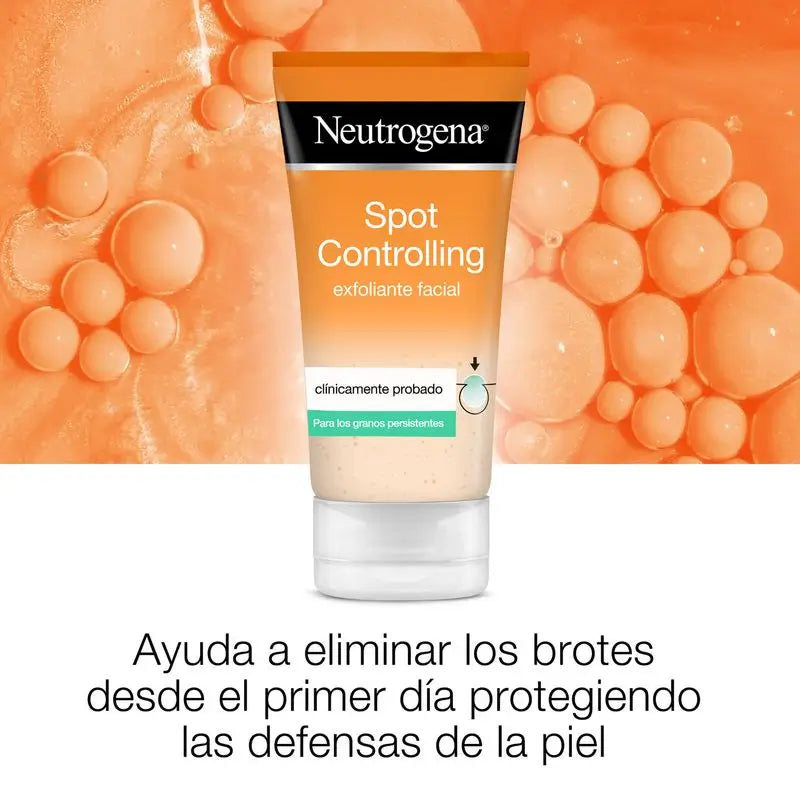 Neutrogena Spot Controlling Facial Exfoliating Gel with Salicylic Acid, Acne-Prone Skin, Cleansing, Oil-Free, 150 ml