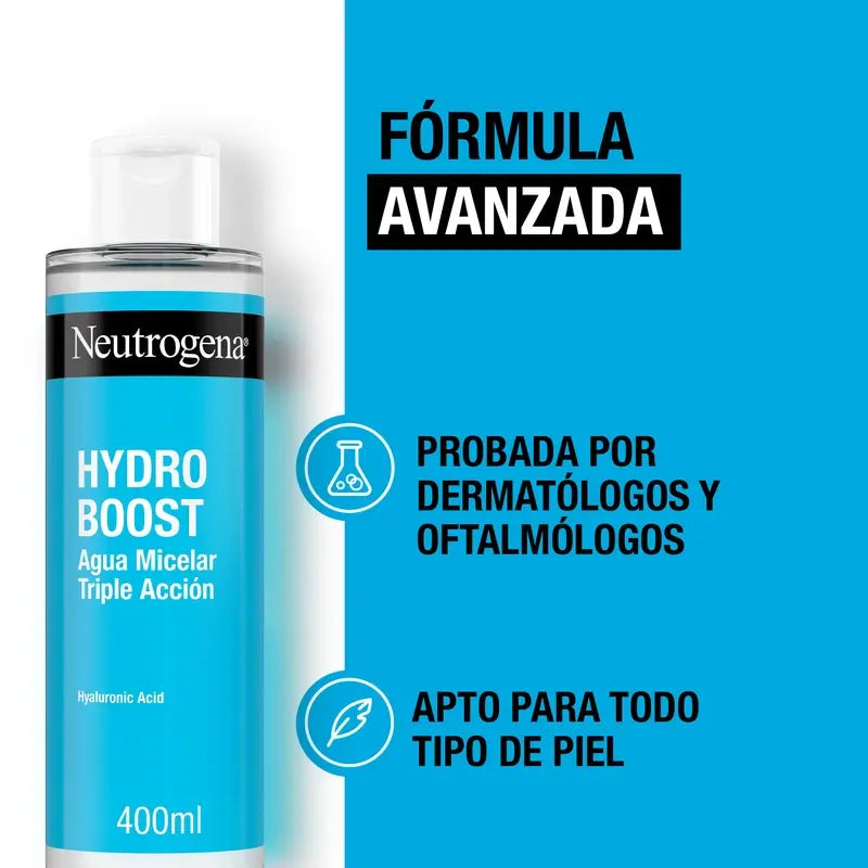 Neutrogena Hydro Boost Água Micelar de Tripla Ação com Ácido Hialurónico, 400 ml
