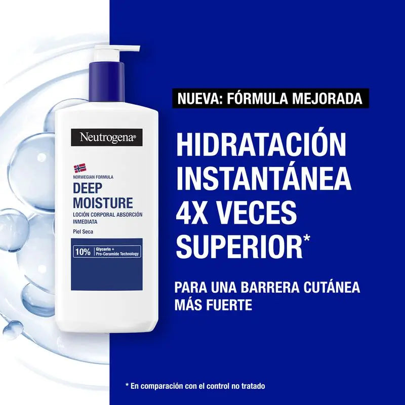 Neutrogena Loção Hidratante Profunda para o Corpo, Pele Seca, 400 ml