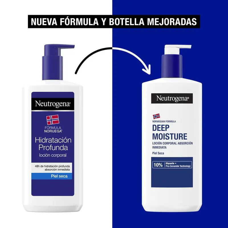 Neutrogena Loção Hidratante Profunda para o Corpo, Pele Seca, 400 ml