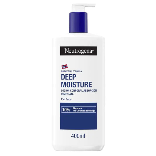 Neutrogena Loção Hidratante Profunda para o Corpo, Pele Seca, 400 ml