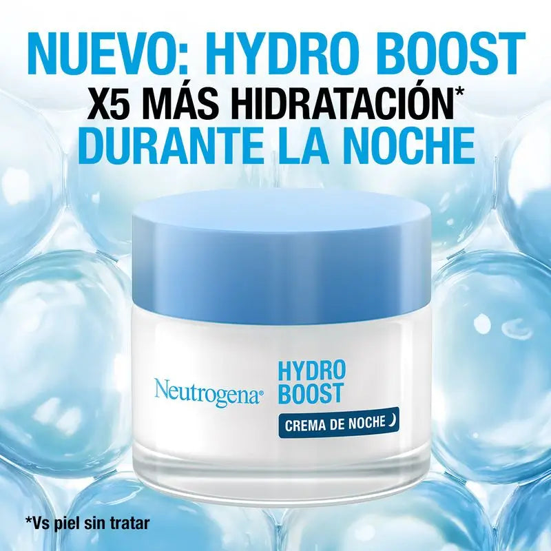 Neutrogena Hydro Boost Máscara de Noite Hidratante, Textura em Gel, com Ácido Hialurónico, 50 ml