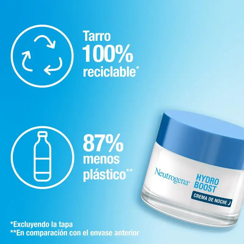 Neutrogena Hydro Boost Máscara de Noite Hidratante, Textura em Gel, com Ácido Hialurónico, 50 ml